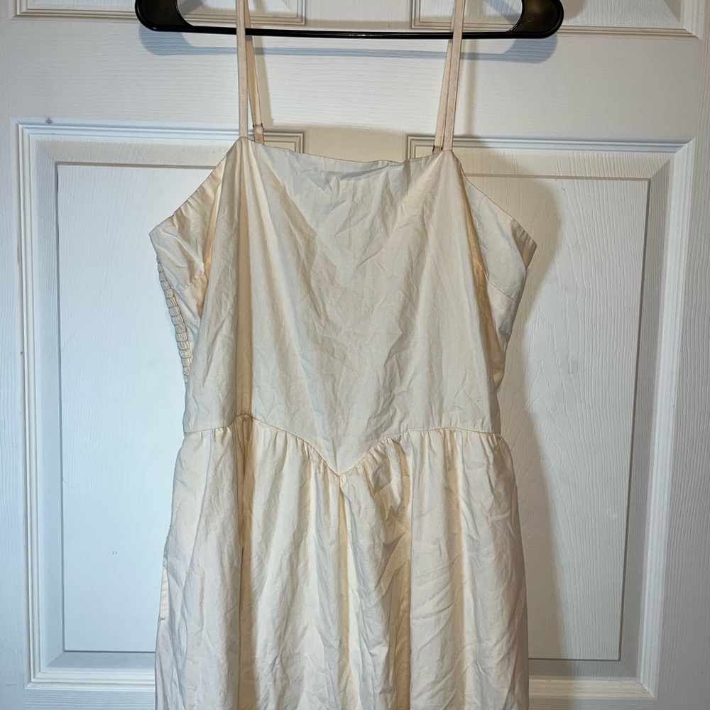Japna Cream Maxi Dress with Spaghetti Straps - Picture 2 of 6